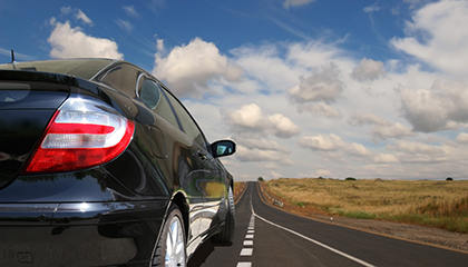 Car on the road